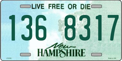 NH license plate 1368317