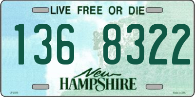 NH license plate 1368322