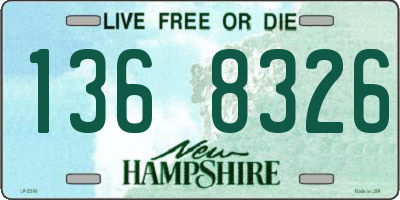 NH license plate 1368326