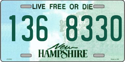 NH license plate 1368330