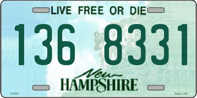 NH license plate 1368331