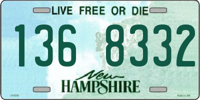 NH license plate 1368332