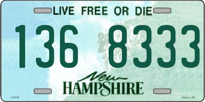 NH license plate 1368333