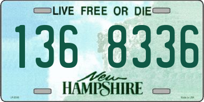 NH license plate 1368336