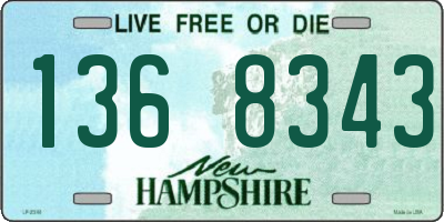 NH license plate 1368343