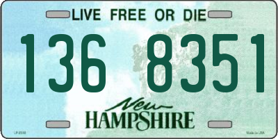 NH license plate 1368351