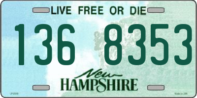 NH license plate 1368353