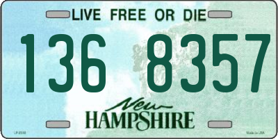 NH license plate 1368357