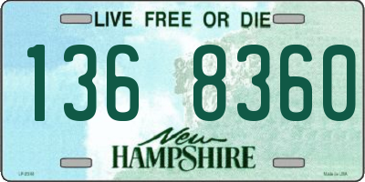 NH license plate 1368360