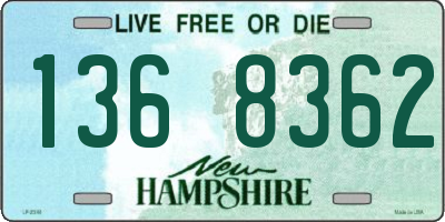 NH license plate 1368362
