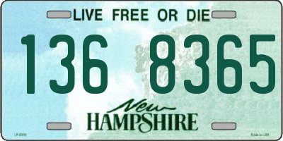 NH license plate 1368365
