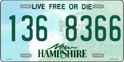 NH license plate 1368366