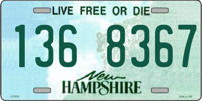 NH license plate 1368367