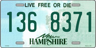NH license plate 1368371