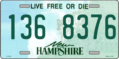 NH license plate 1368376