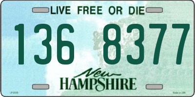 NH license plate 1368377