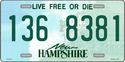 NH license plate 1368381