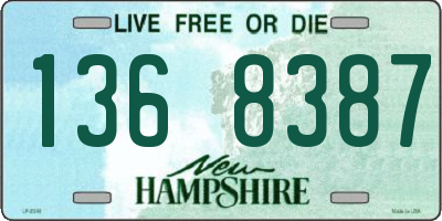 NH license plate 1368387
