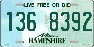 NH license plate 1368392