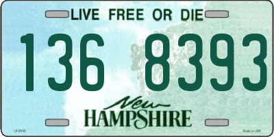 NH license plate 1368393