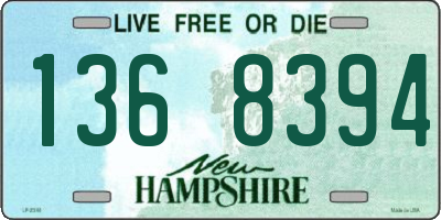 NH license plate 1368394