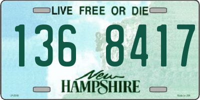 NH license plate 1368417