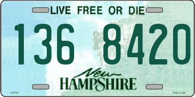 NH license plate 1368420