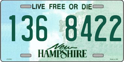 NH license plate 1368422