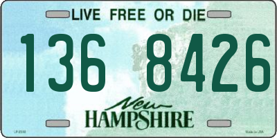 NH license plate 1368426