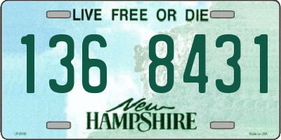 NH license plate 1368431
