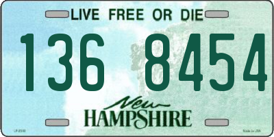 NH license plate 1368454