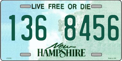 NH license plate 1368456