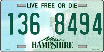 NH license plate 1368494