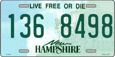 NH license plate 1368498