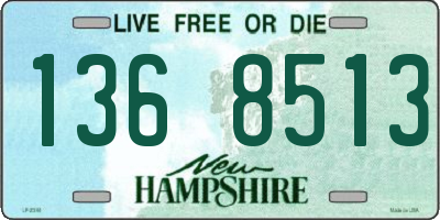 NH license plate 1368513