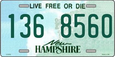 NH license plate 1368560