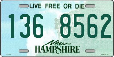 NH license plate 1368562