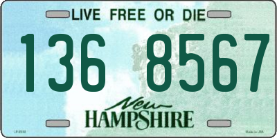 NH license plate 1368567