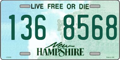 NH license plate 1368568