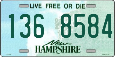 NH license plate 1368584
