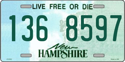 NH license plate 1368597