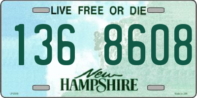 NH license plate 1368608