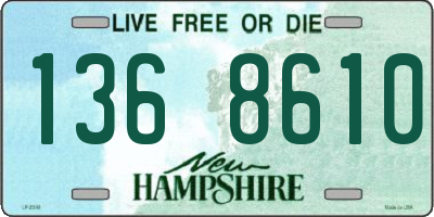 NH license plate 1368610