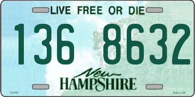 NH license plate 1368632