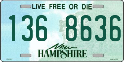 NH license plate 1368636