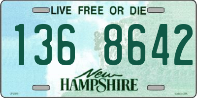 NH license plate 1368642