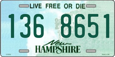 NH license plate 1368651