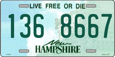 NH license plate 1368667