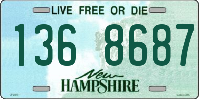 NH license plate 1368687
