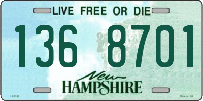 NH license plate 1368701